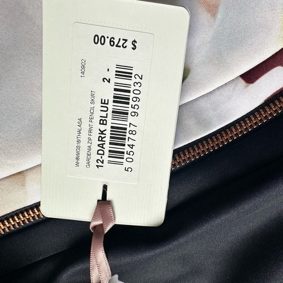 NWT Ted Baker Gardenia Zip Pencil Skirt size 2 - Picture 7 of 7